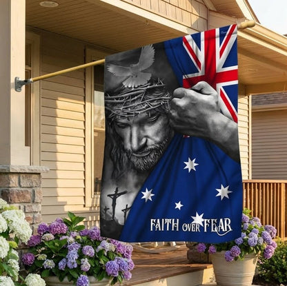 Jesus Flag Jesus Faith Over Fear Australian Flag
