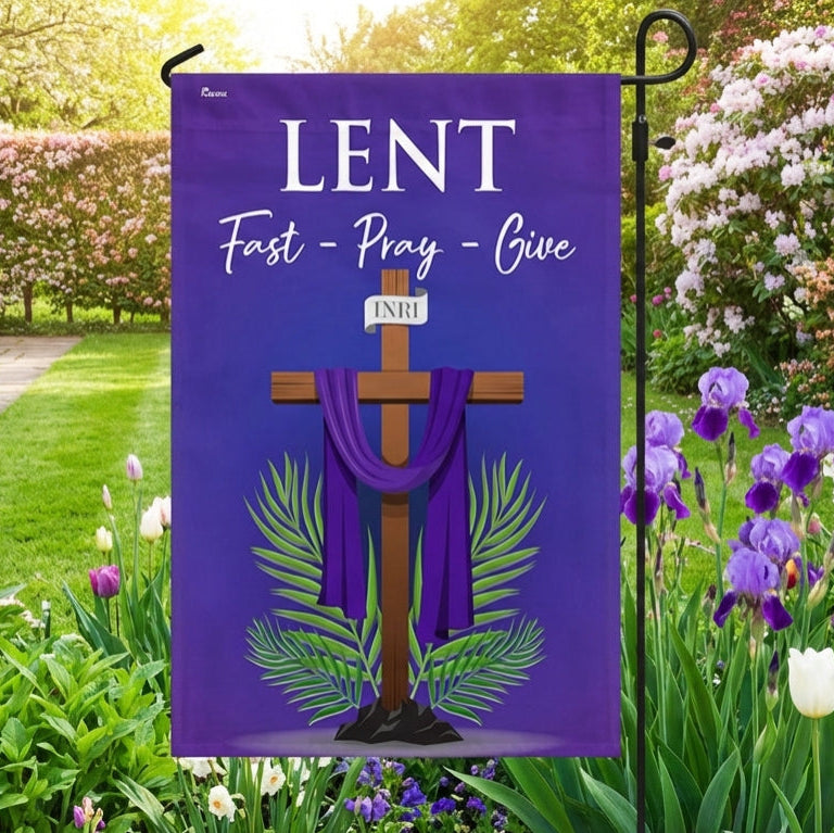 FLAGWIX  Lent Season Fast Pray Give Jesus Christian Cross Flag