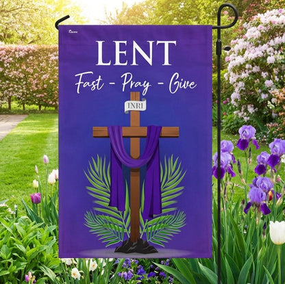 FLAGWIX  Lent Season Fast Pray Give Jesus Christian Cross Flag