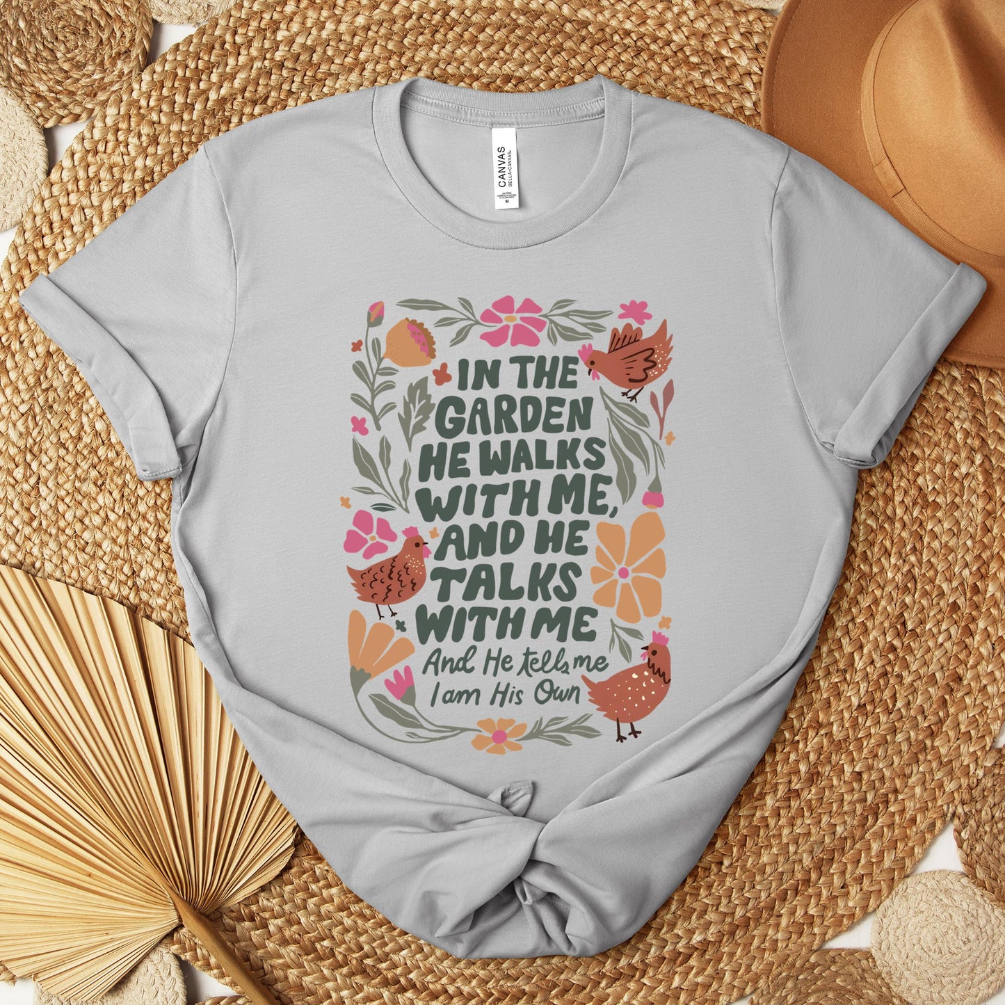 In The Garden He Walks With Me And He Talks With Me And He Tells Me I Am His Own Premium T-shirt