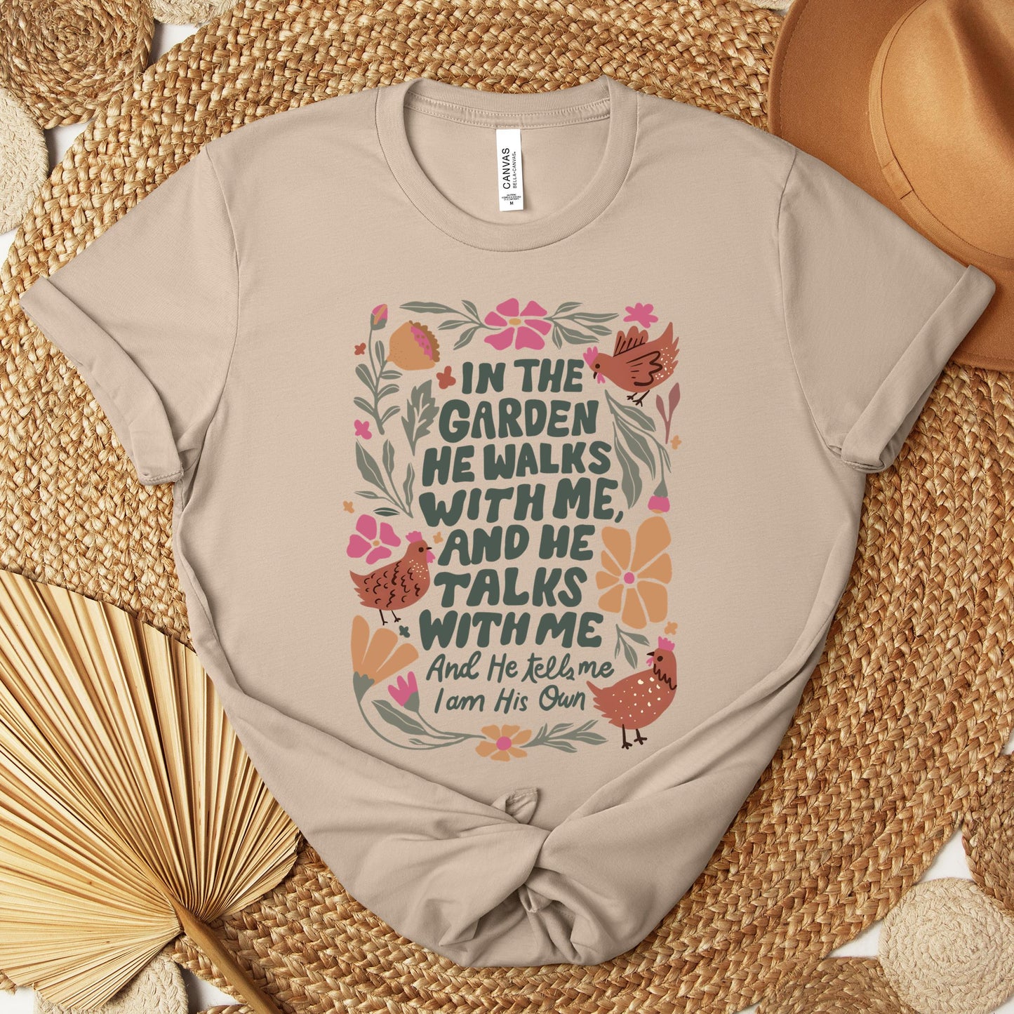In The Garden He Walks With Me And He Talks With Me And He Tells Me I Am His Own Premium T-shirt