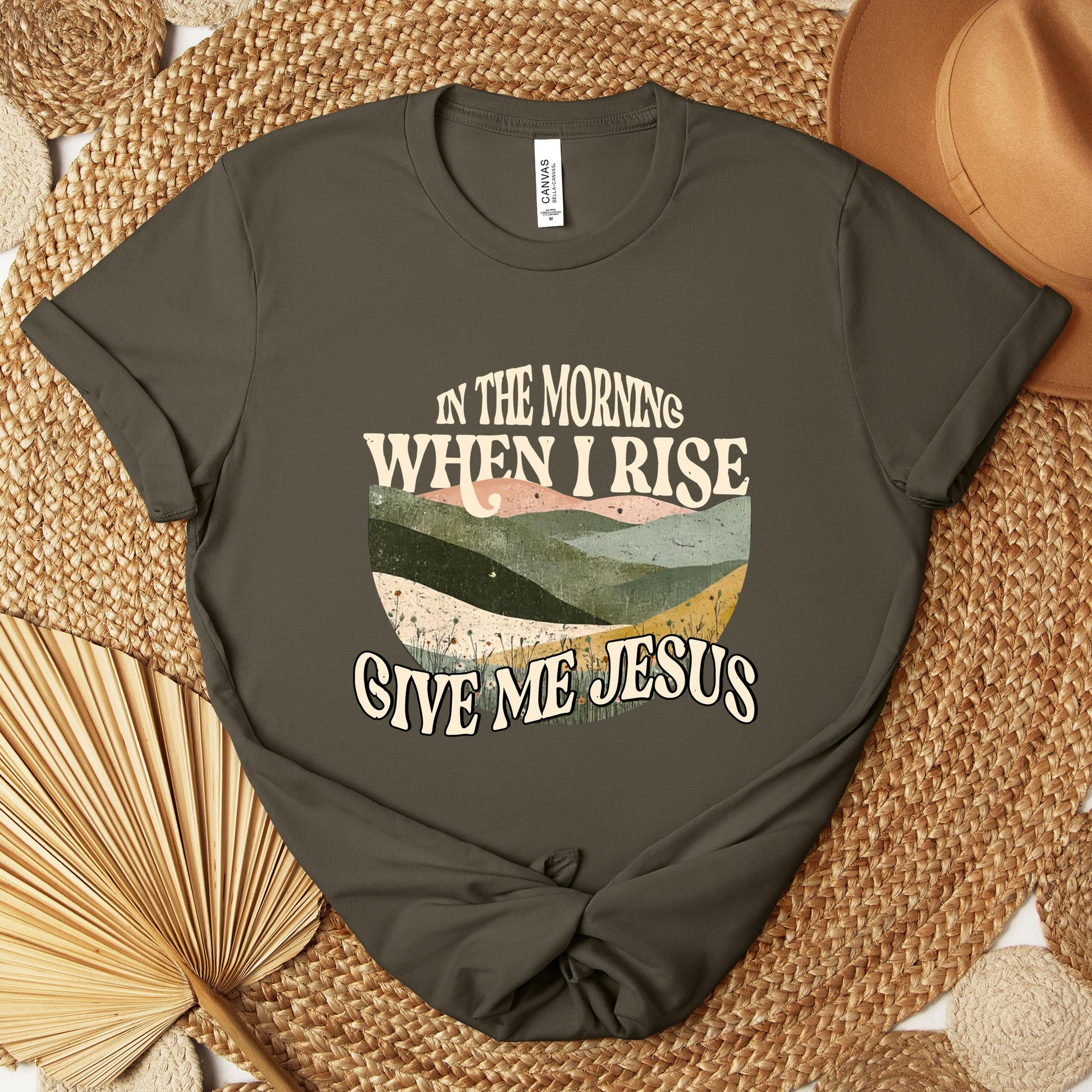 In The Morning When I Rise Give Me Jesus Premium T-shirt