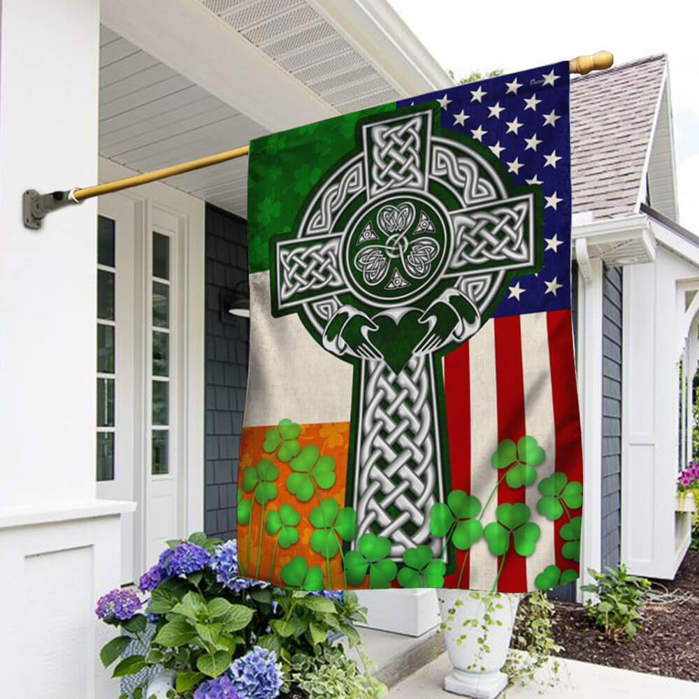 Irish American Flag Irish Celtic Christian Flag THB3706Fv1