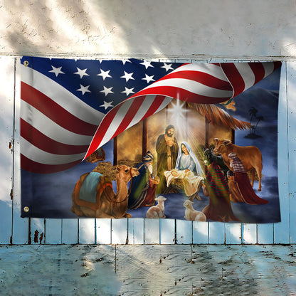 Christmas Grommet Flag Nativity Of Jesus