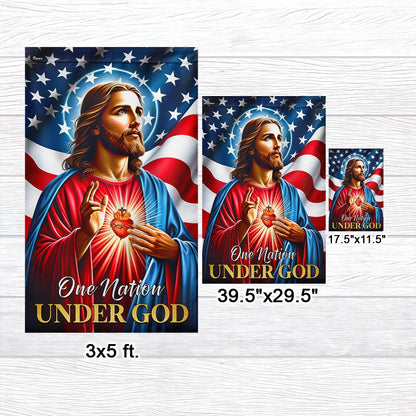 FLAGWIX  Jesus Christ American Flag One Nation Under God Flag