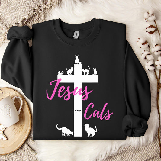 Jesus And Cats Sweatshirt