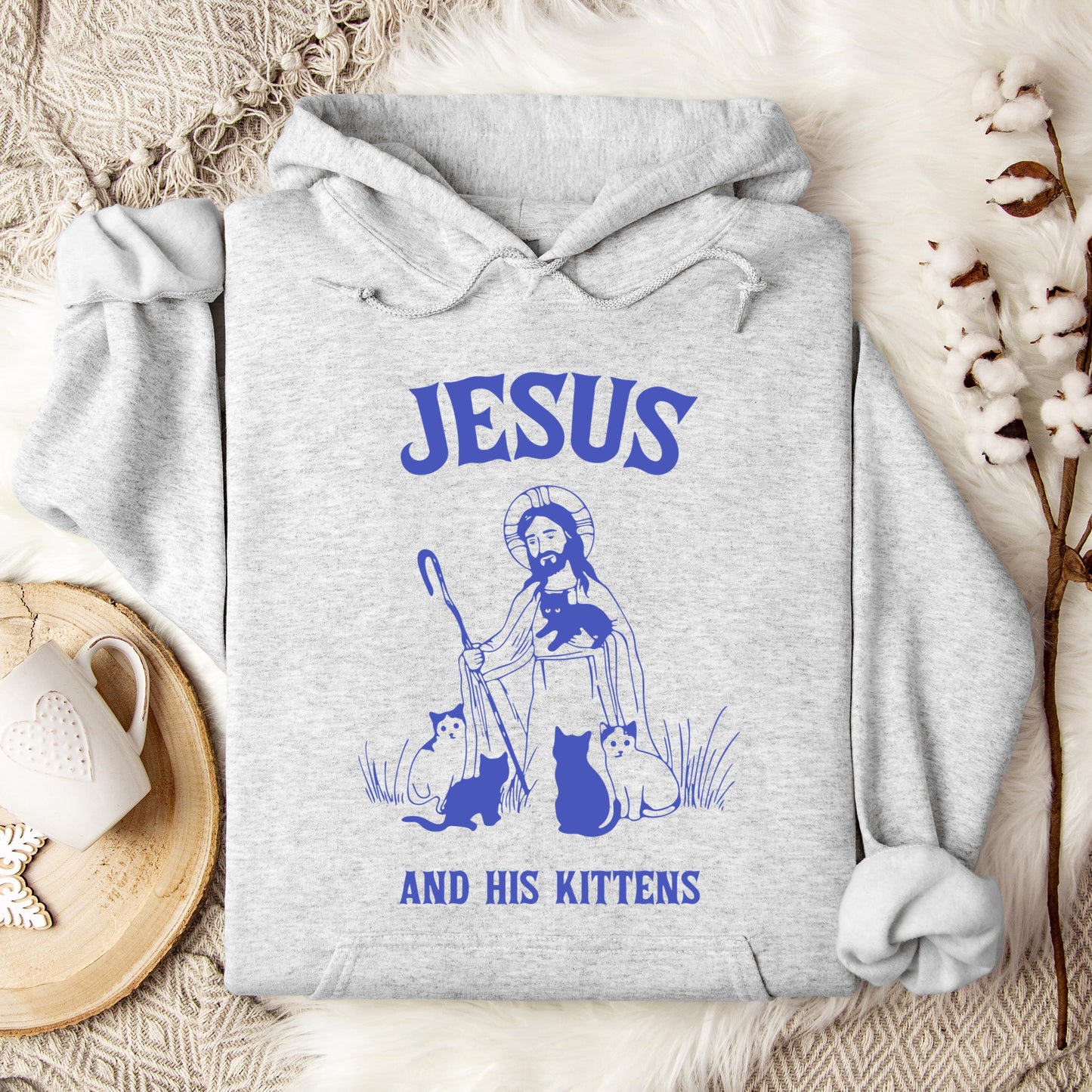 Jesus And His Kittens Hoodie