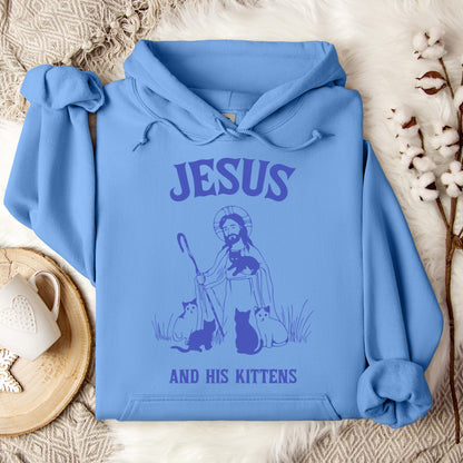 Jesus And His Kittens Hoodie
