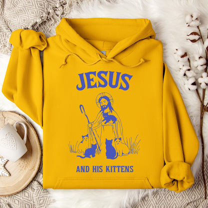Jesus And His Kittens Hoodie
