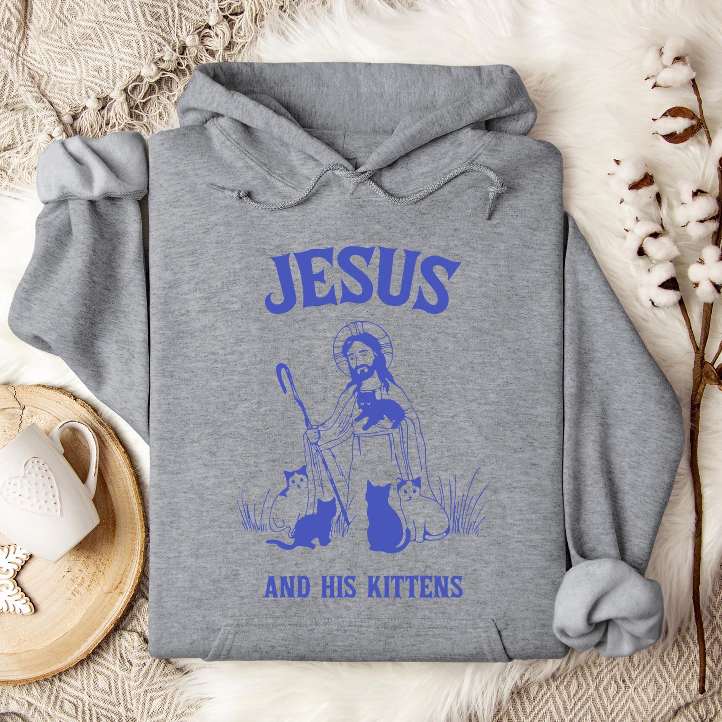 Jesus And His Kittens Hoodie