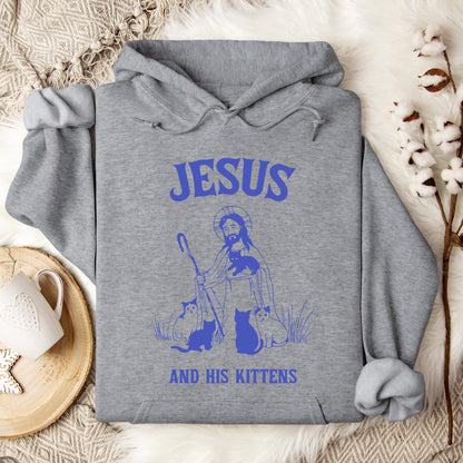 Jesus And His Kittens Hoodie