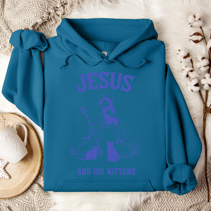 Jesus And His Kittens Hoodie