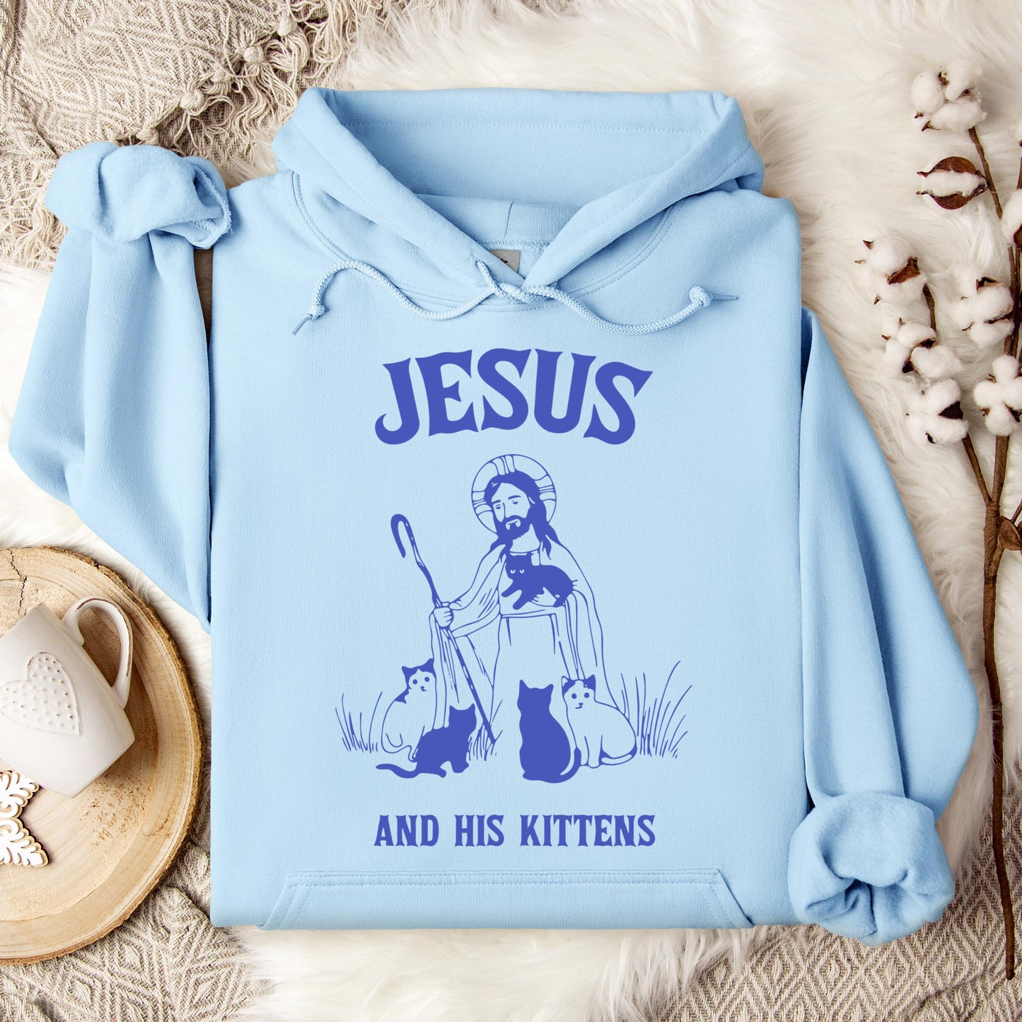 Jesus And His Kittens Hoodie