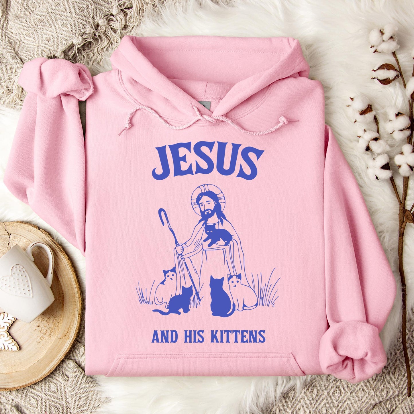 Jesus And His Kittens Hoodie