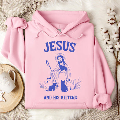 Jesus And His Kittens Hoodie