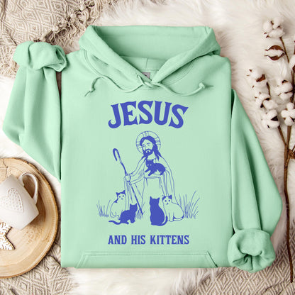Jesus And His Kittens Hoodie