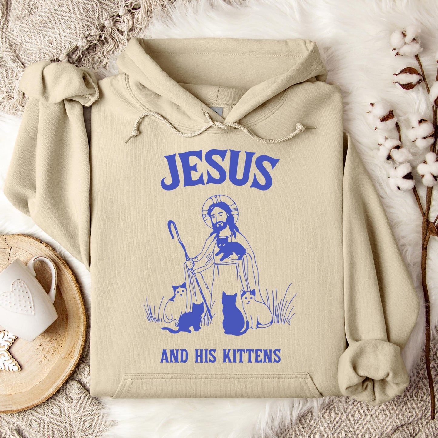 Jesus And His Kittens Hoodie