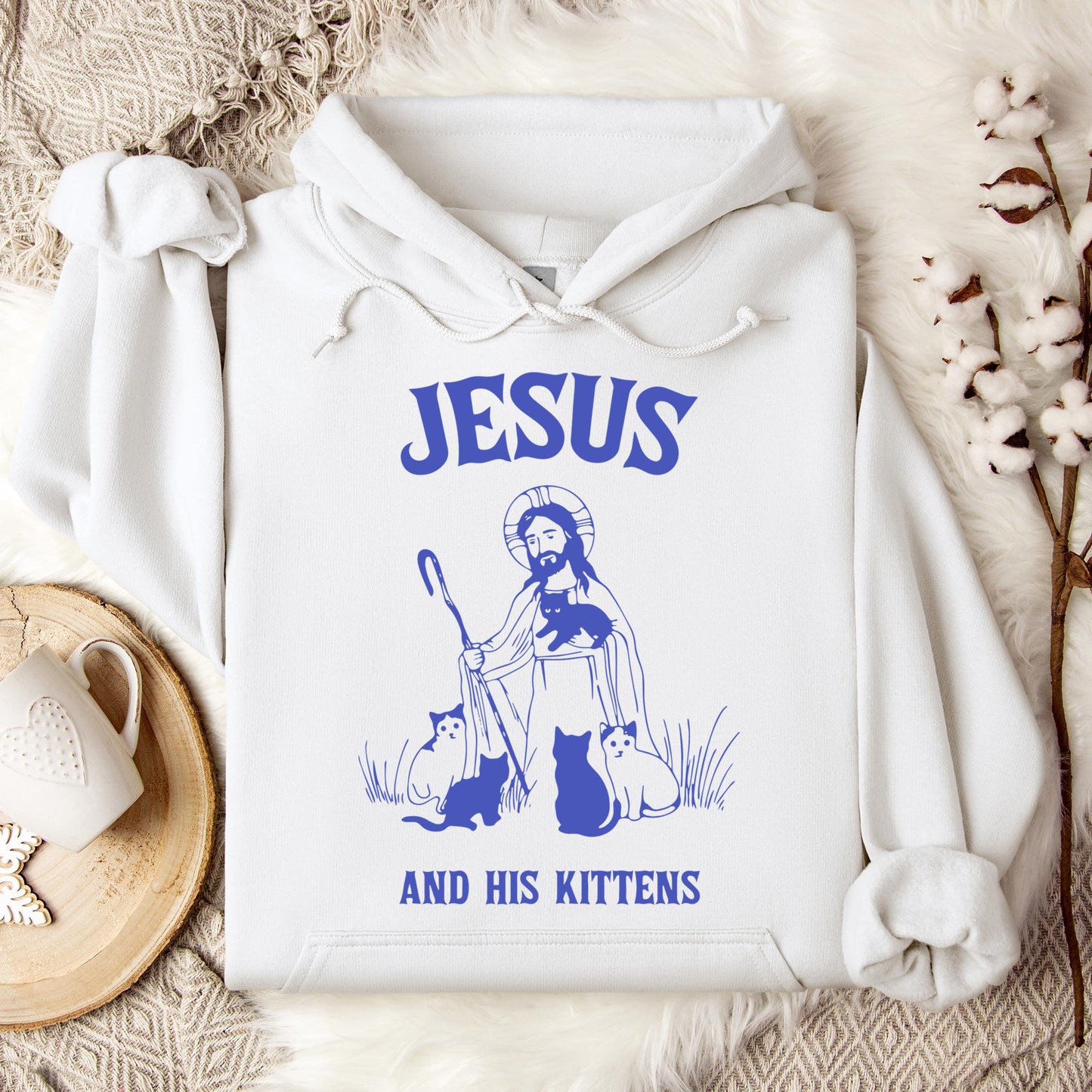 Jesus And His Kittens Hoodie