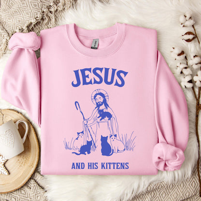 Jesus And His Kittens Sweatshirt