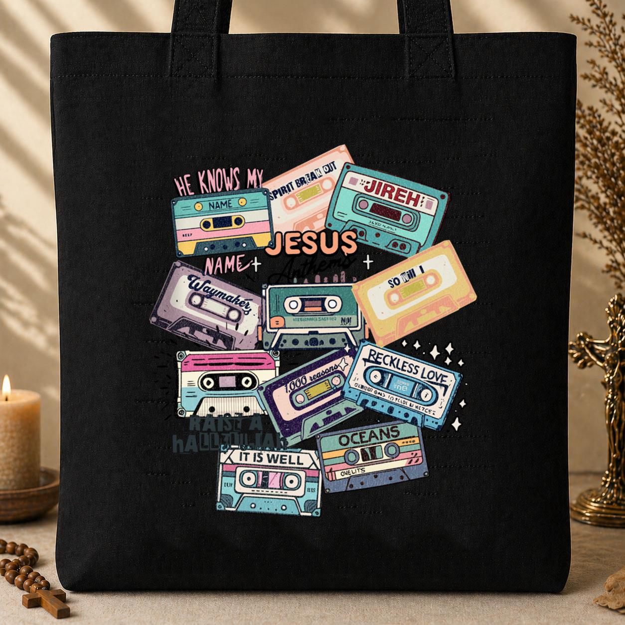 Jesus Anthems Retro Tote Bag