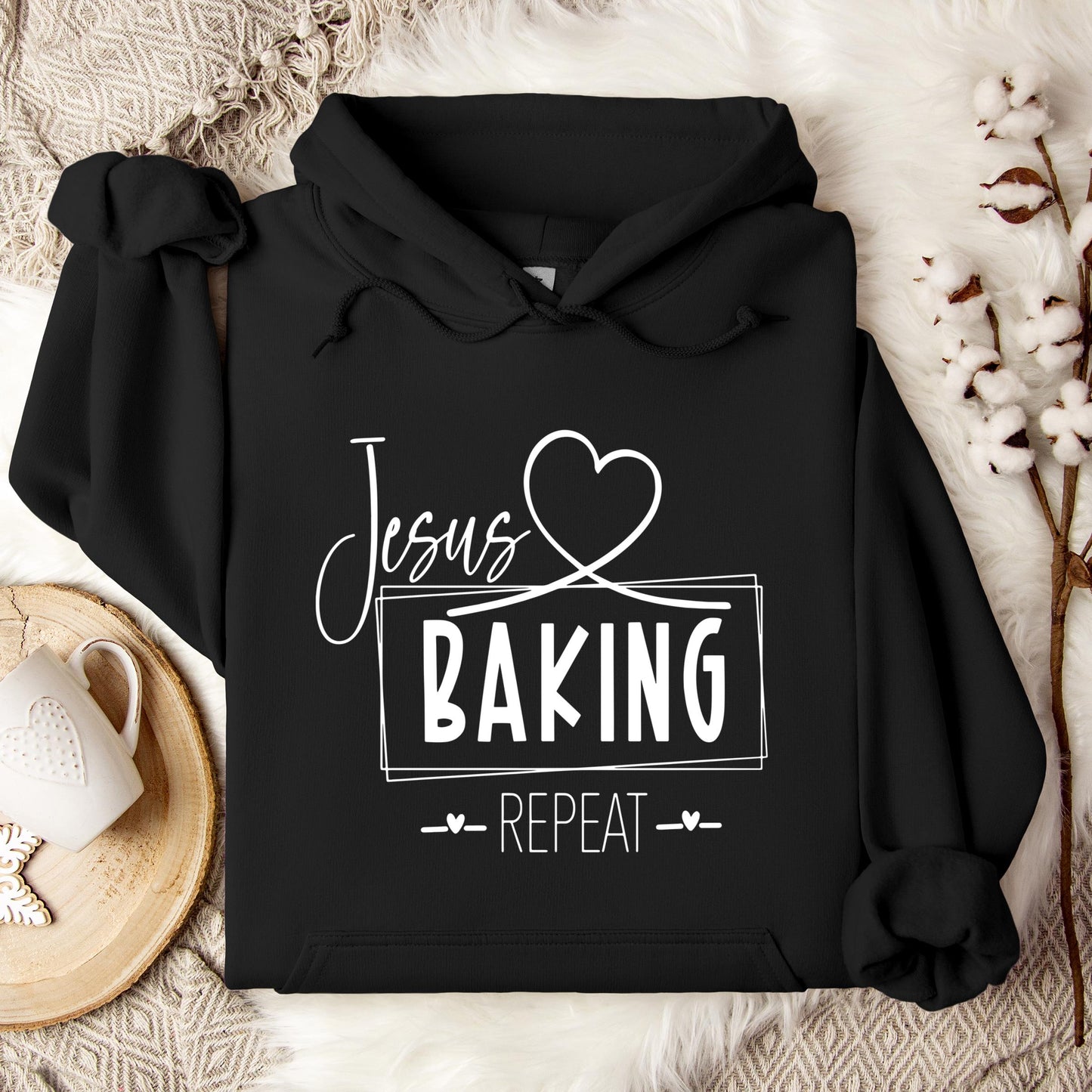 Jesus Baking Repeat Hoodie