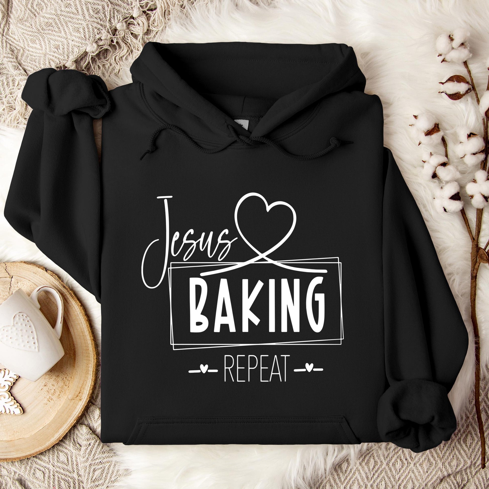 Jesus Baking Repeat Hoodie