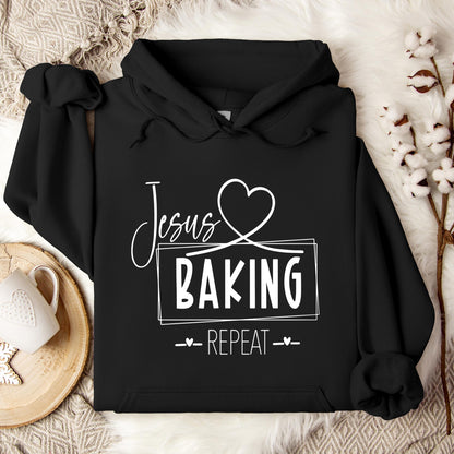 Jesus Baking Repeat Hoodie