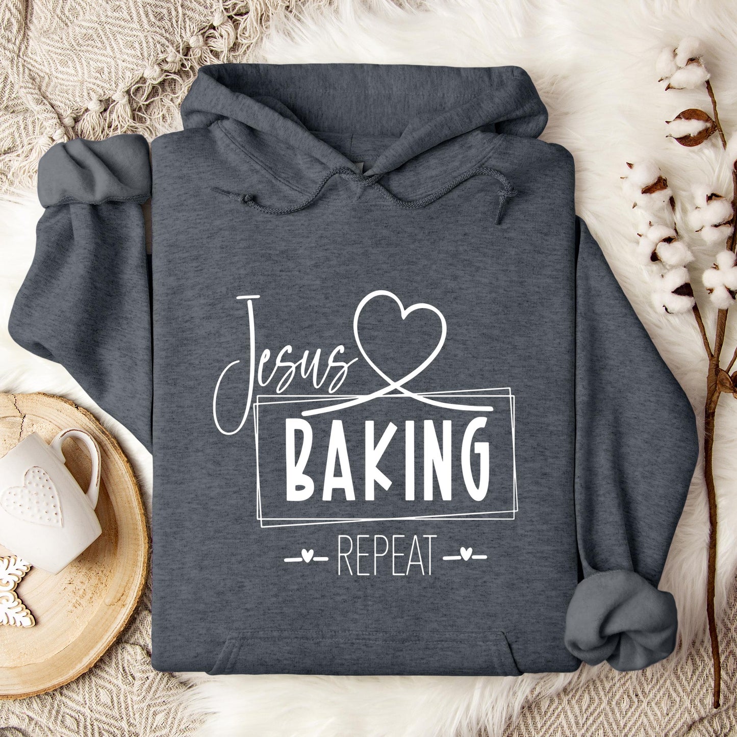 Jesus Baking Repeat Hoodie