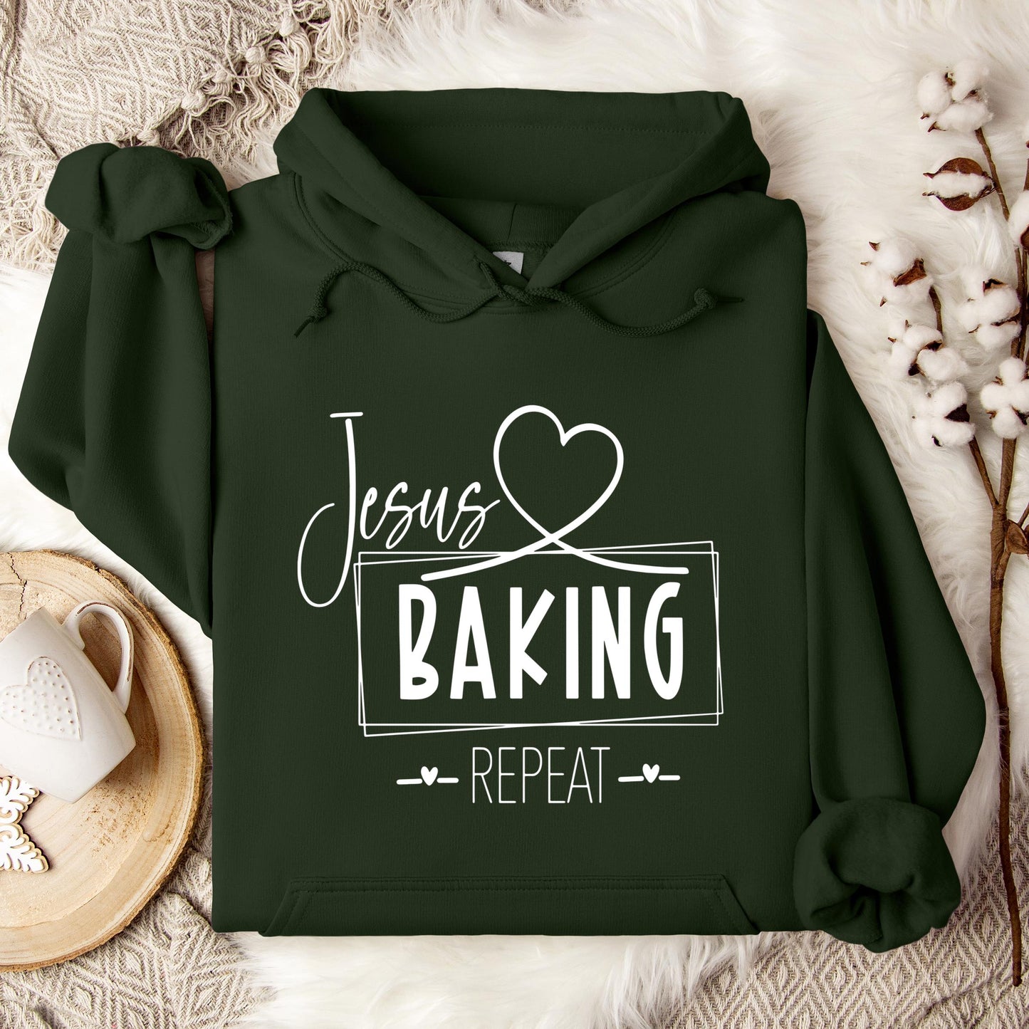 Jesus Baking Repeat Hoodie