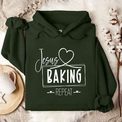 Jesus Baking Repeat Hoodie