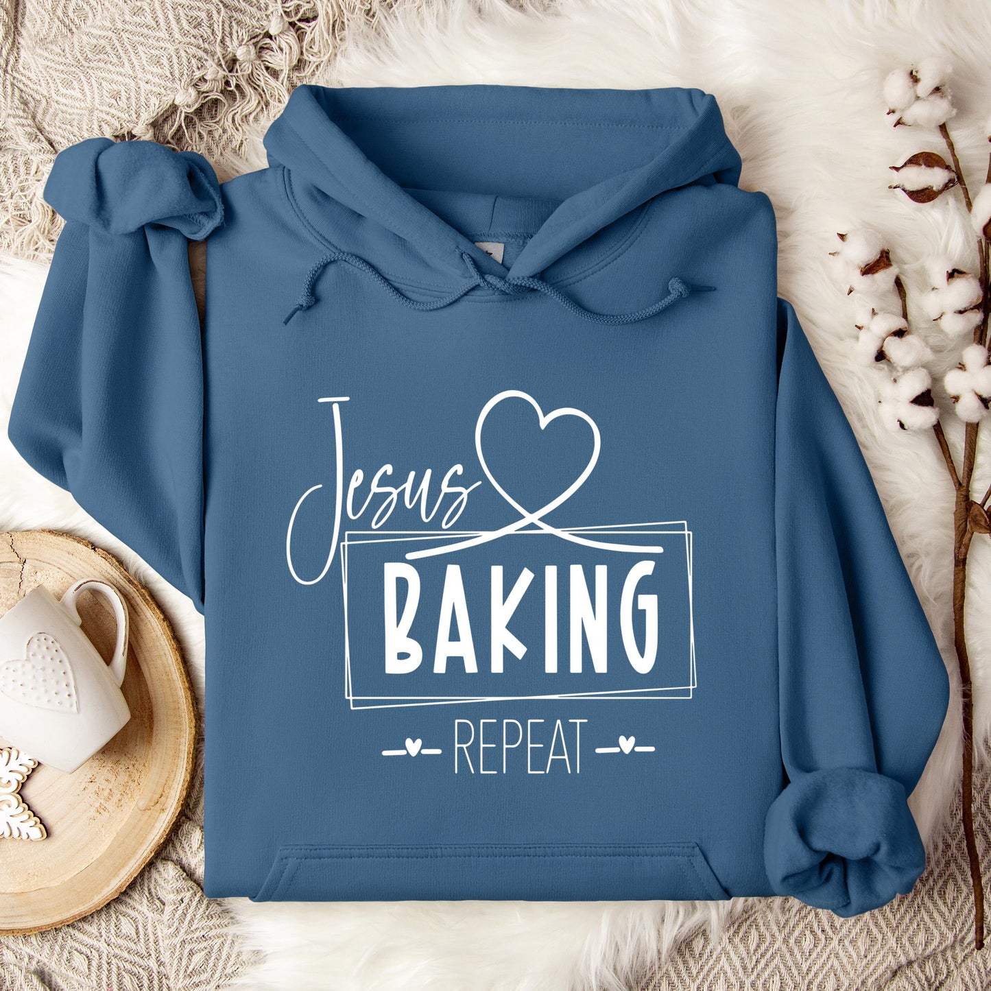 Jesus Baking Repeat Hoodie
