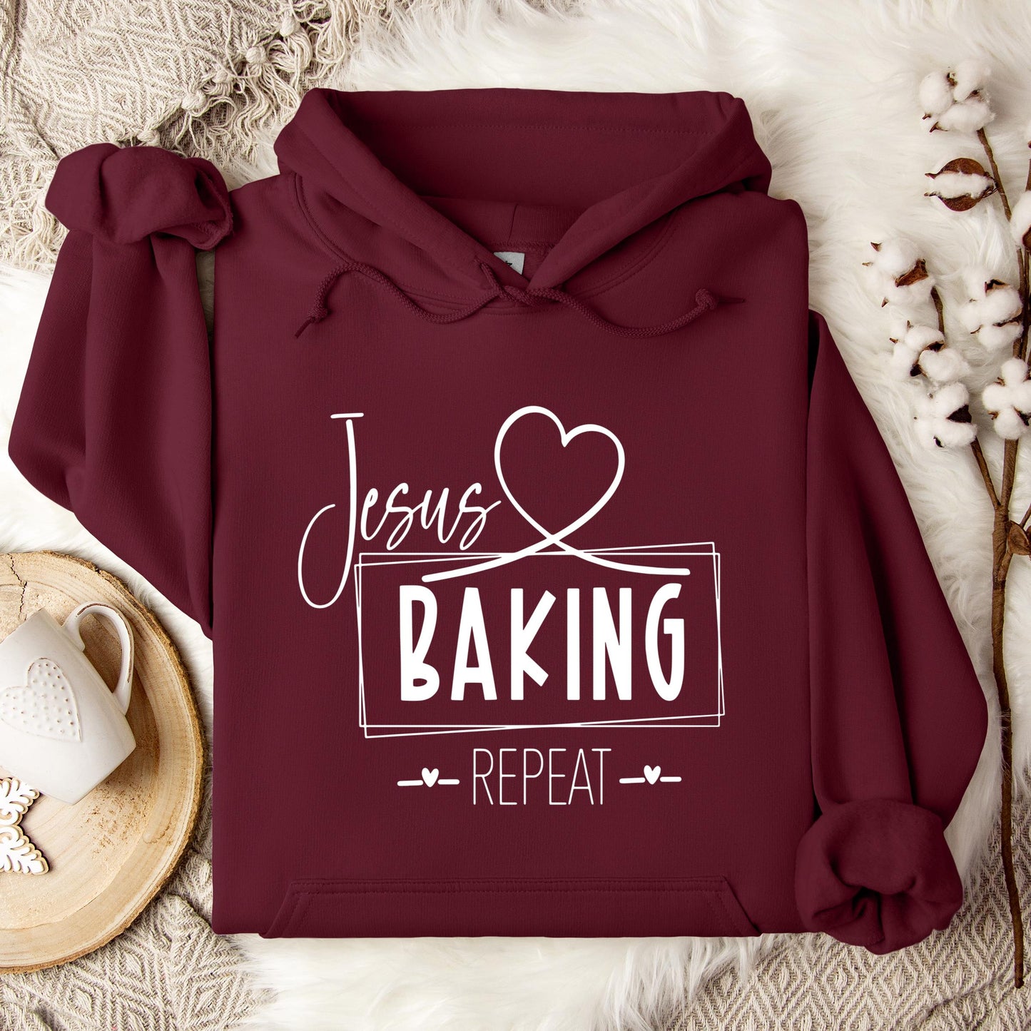 Jesus Baking Repeat Hoodie