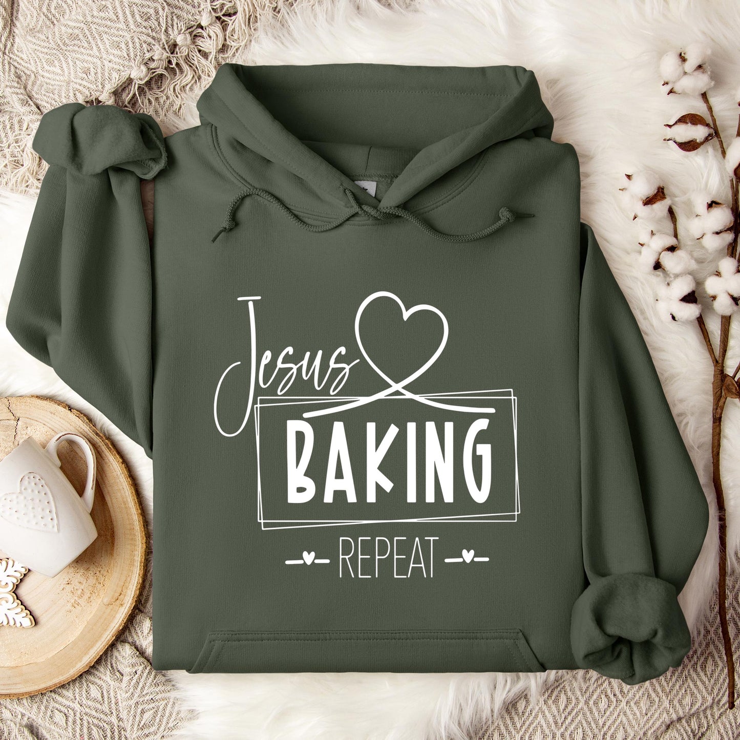 Jesus Baking Repeat Hoodie