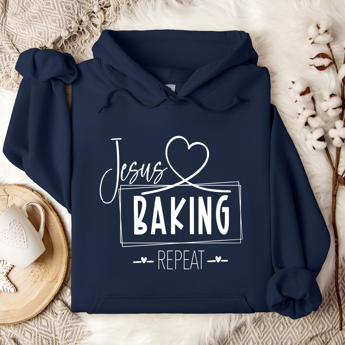 Jesus Baking Repeat Hoodie