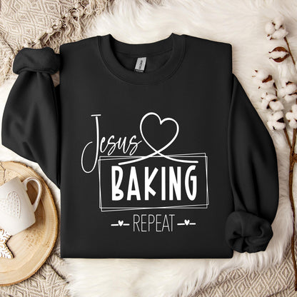 Jesus Baking Repeat Sweatshirt