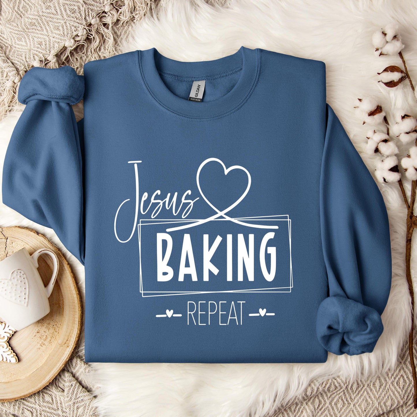 Jesus Baking Repeat Sweatshirt