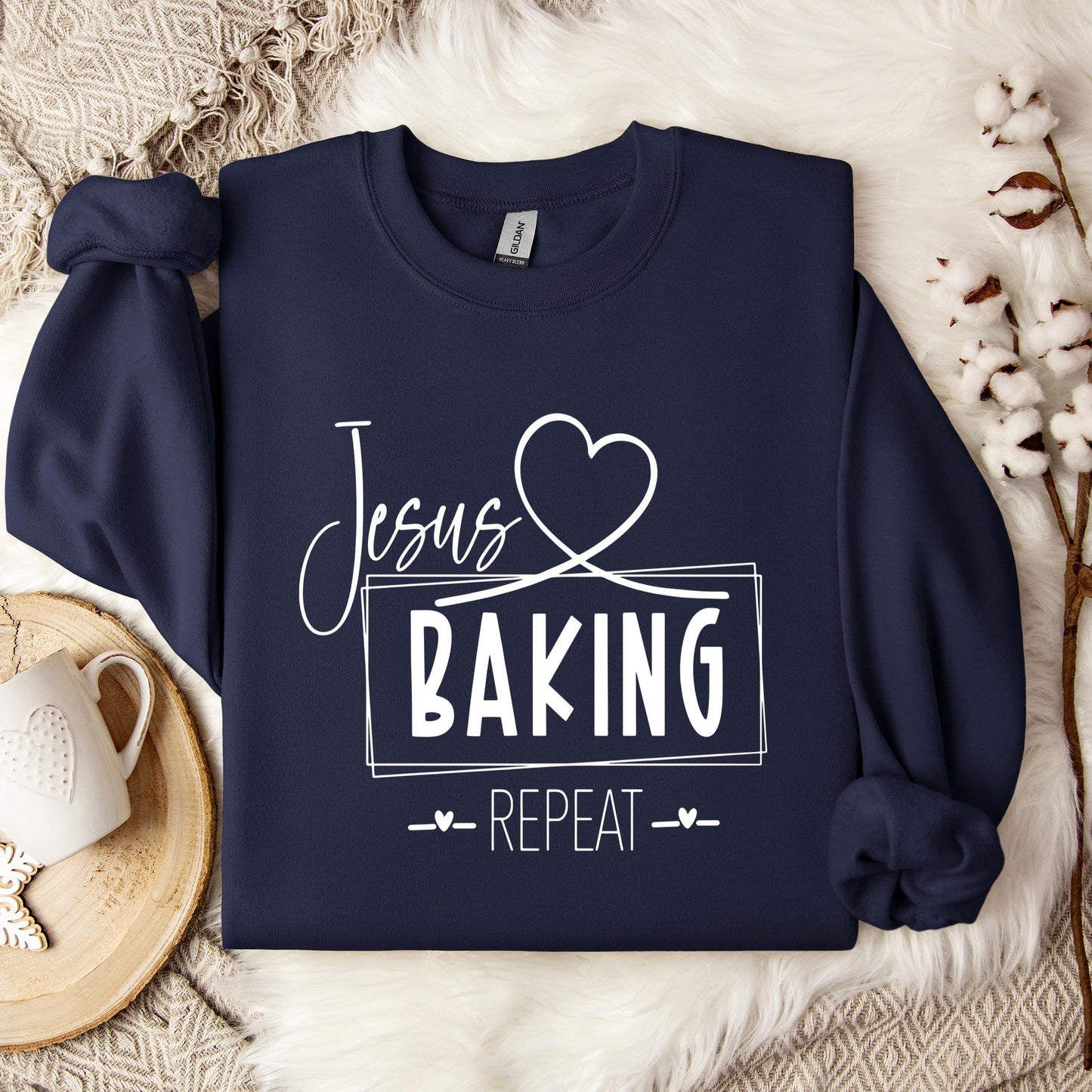 Jesus Baking Repeat Sweatshirt