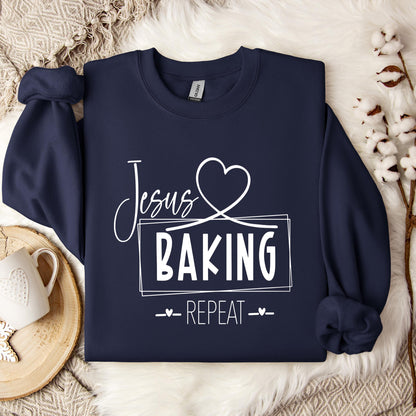 Jesus Baking Repeat Sweatshirt
