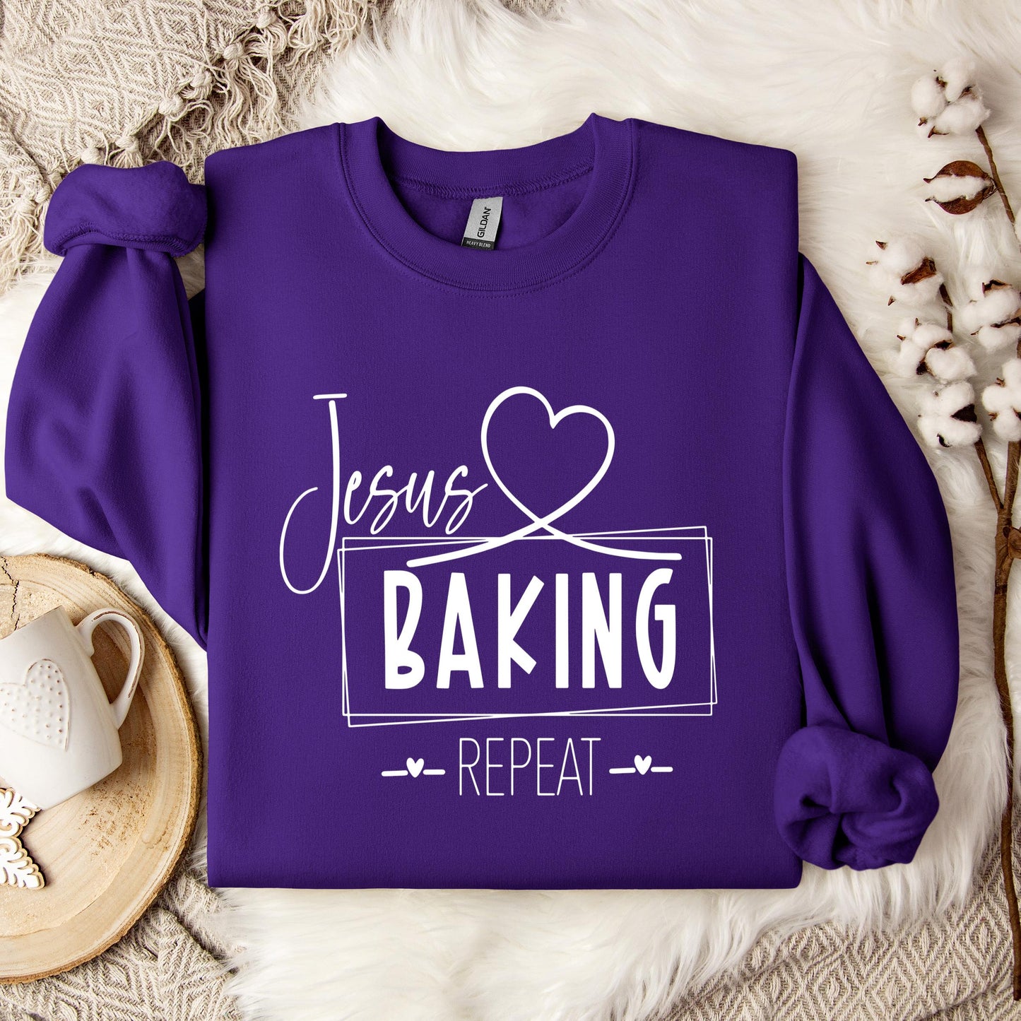 Jesus Baking Repeat Sweatshirt