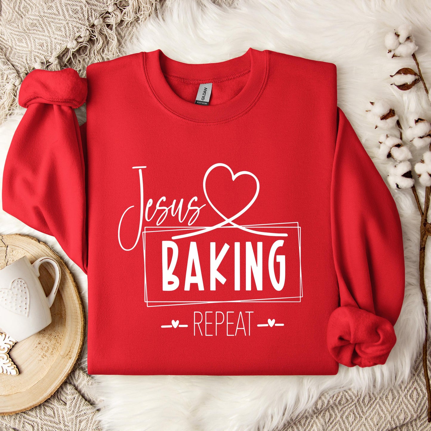Jesus Baking Repeat Sweatshirt
