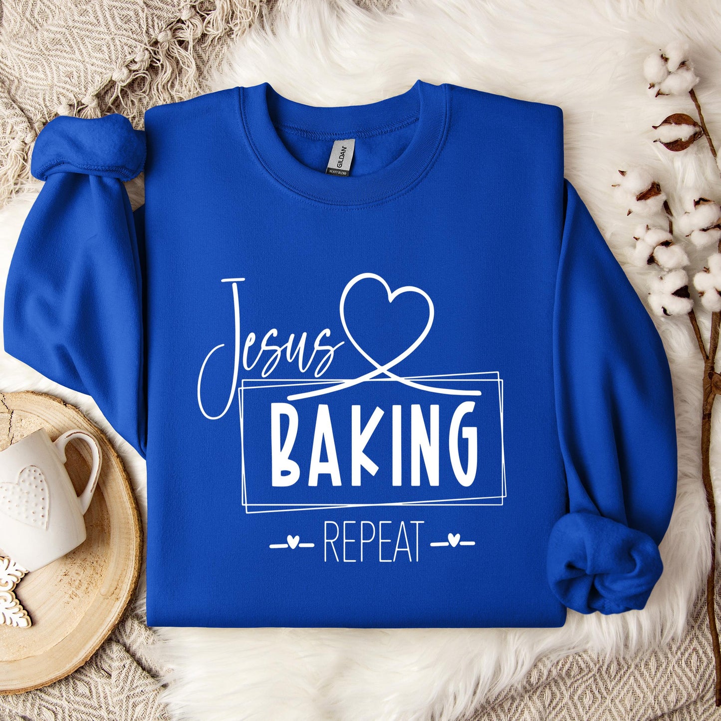 Jesus Baking Repeat Sweatshirt