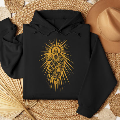 Jesus Christ Rising with Sacred Heart 01