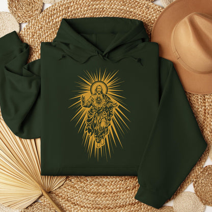 Jesus Christ Rising with Sacred Heart 01