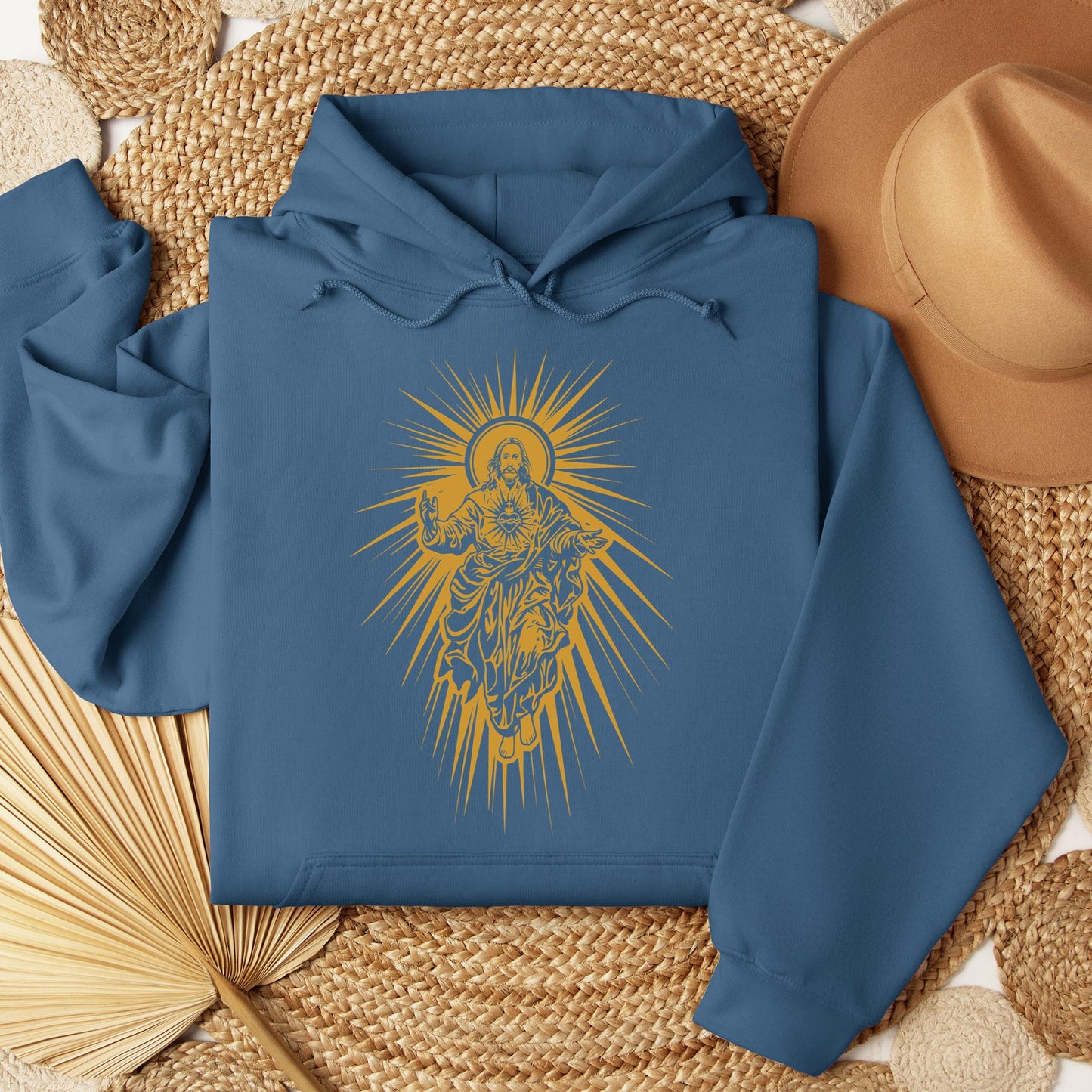 Jesus Christ Rising with Sacred Heart 01