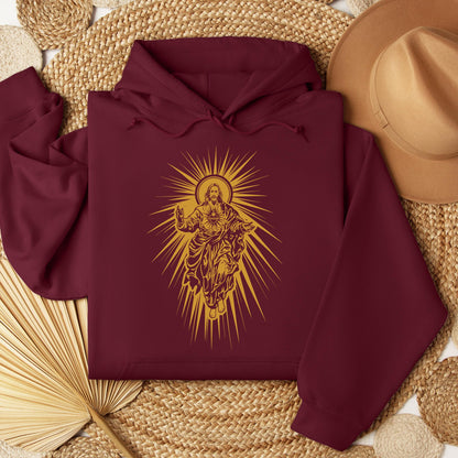 Jesus Christ Rising with Sacred Heart 01