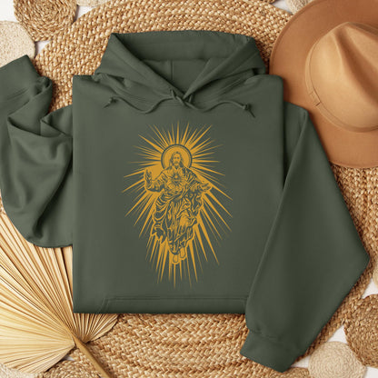 Jesus Christ Rising with Sacred Heart 01