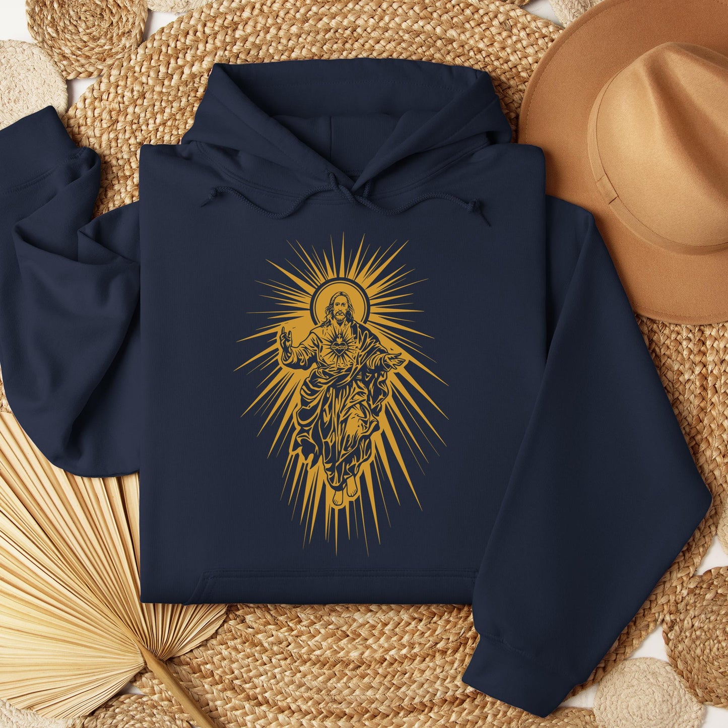 Jesus Christ Rising with Sacred Heart 01