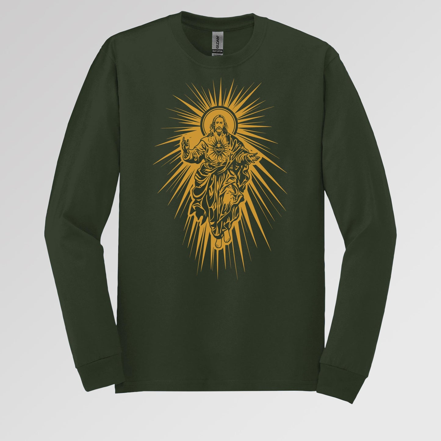 Jesus Christ Rising with Sacred Heart 01