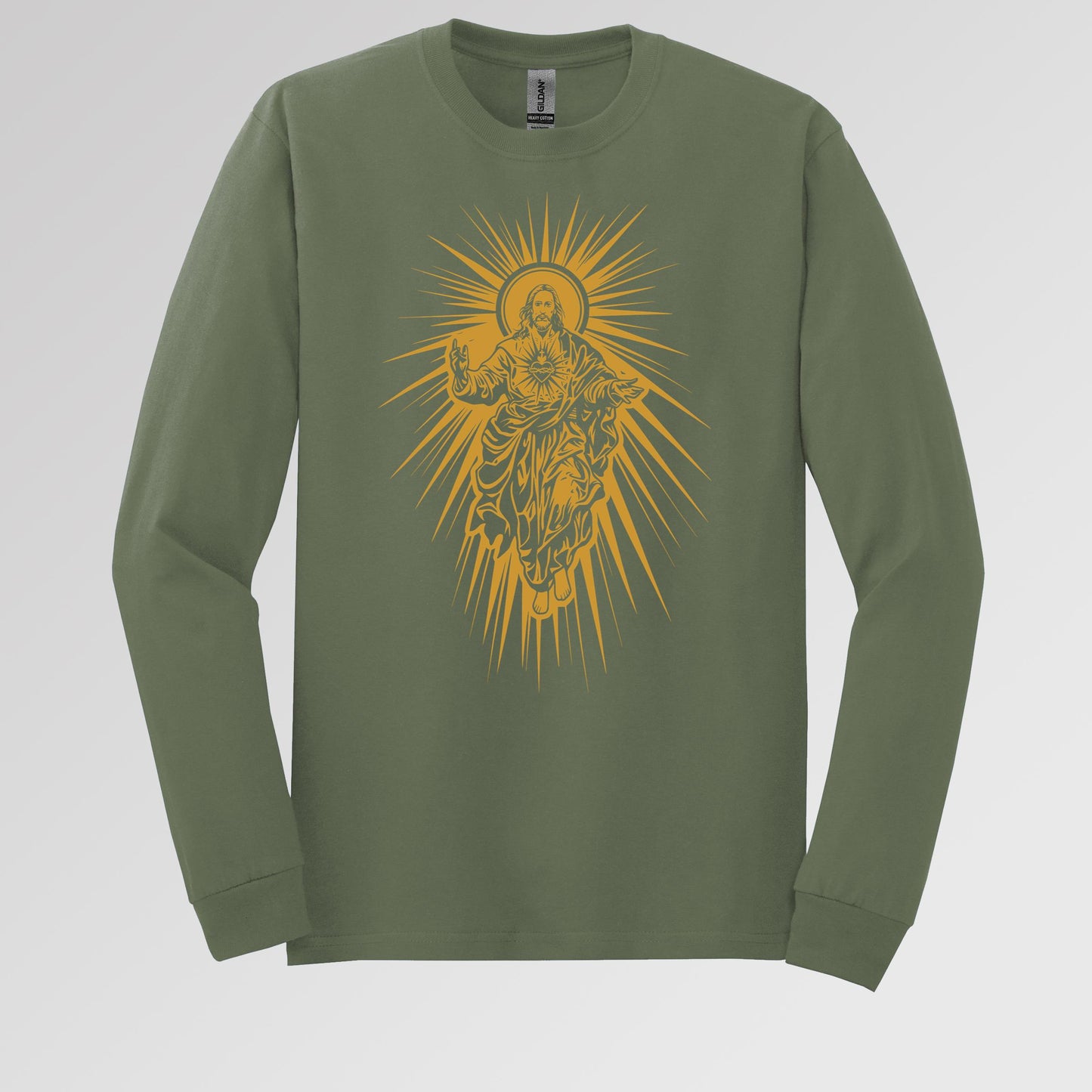 Jesus Christ Rising with Sacred Heart 01