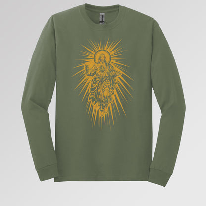 Jesus Christ Rising with Sacred Heart 01